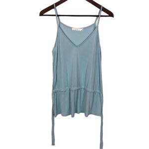 Lush Sky Blue V-Neck Tank Top Women's Size Small Tie Waist